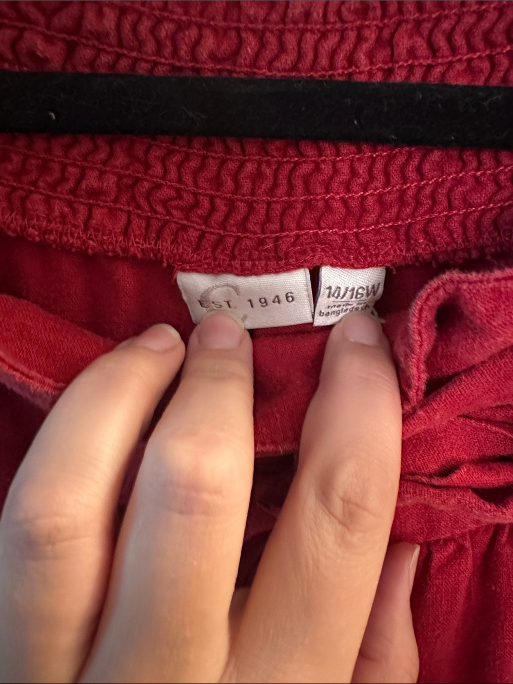 Red Drawstring Lounge Pants - Picture 2 of 4